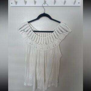 White crotchet top